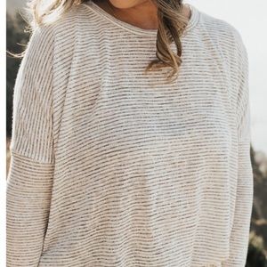 Carly Jean CJLA striped Evelyn lightweight sweater